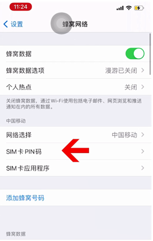 徐闻苹果14维修网分享如何给iPhone14的SIM卡设置密码 